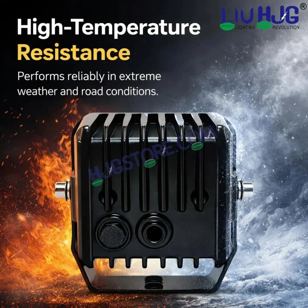 HJG W-08 White Cube Foglight 72W White Foglight White LED Foglight Ultra Wide Spread White Light 72W Foglight Ultra Wide Intensity LED Driving Fog Lights Universal For All Cars & Bikes LIU HJG W-08 White Cube Foglight Driving Lights, Pack of 2 - Biker.Store - www.biker.store