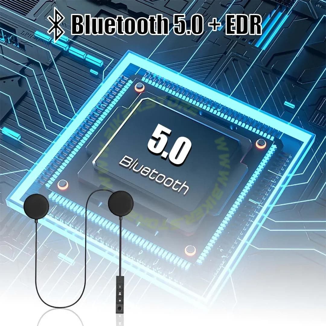 MOTO GENIUS BT11 Universal Rechargeable Wireless Motorcycle Helmet Bluetooth Headset Intercom System with Microphone - Hands-Free Calling, Music Control, 5 Hours Playtime Sound - Biker.Store - www.biker.store