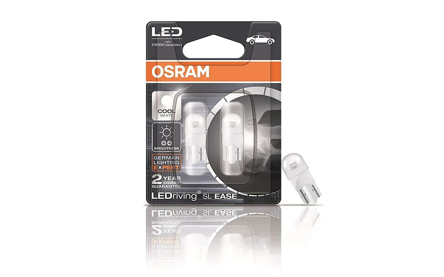 OSRAM LED T10 Parking Lamps, 6000K, Cool White, Pair - Biker.Store - www.biker.store