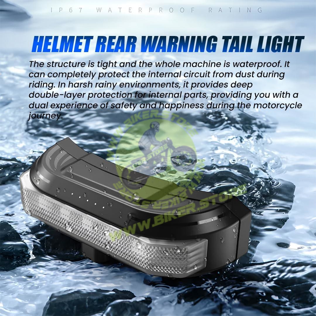 MOTO GENIUS BT80 Motorcycle Helmet Bluetooth Headset with LED Warning Light, Magnetic Mount, Bass Speakers, Fast Charging, Waterproof, for All Helmets - Biker.Store - www.biker.store