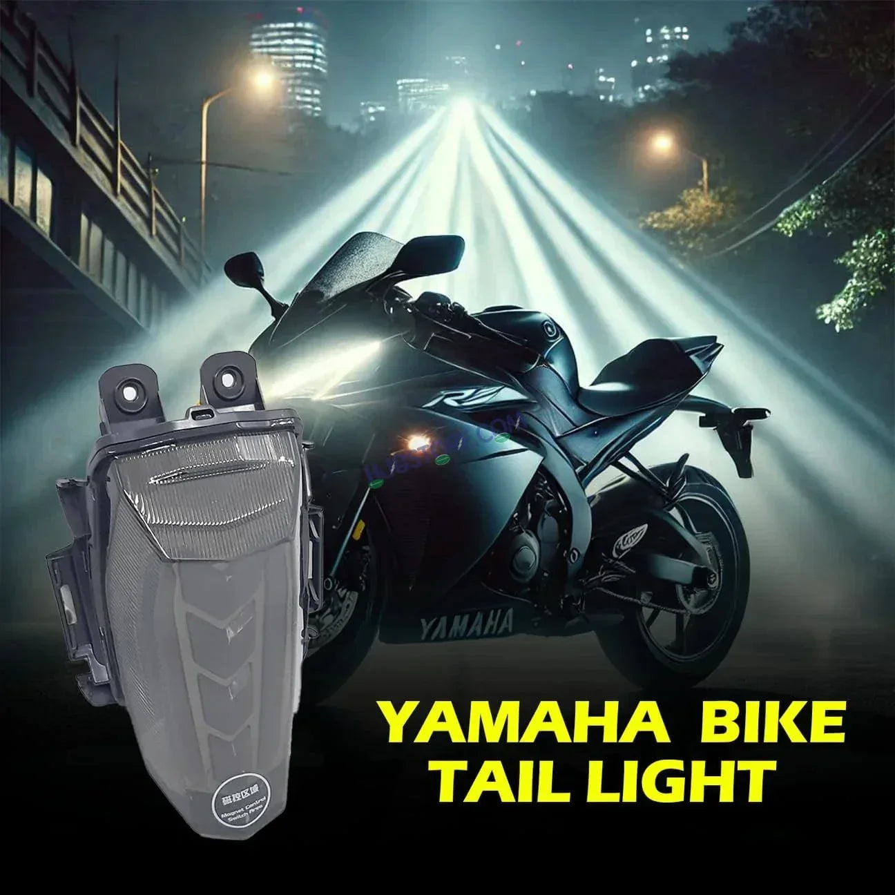 HJG R15 Tail Light Assembly Arrow Multicolor Bike Tail Light Brake Light Indicator Light in 1 Motorbike LED for Yamaha R15 V3, R15 V4, R15 M, MT 15 (12 V, 12 W) LIU HJG Arrow Tail Light Assembly R15 V4, R15 M, MT 15, Pack of 1 - Biker.Store - www.biker.store