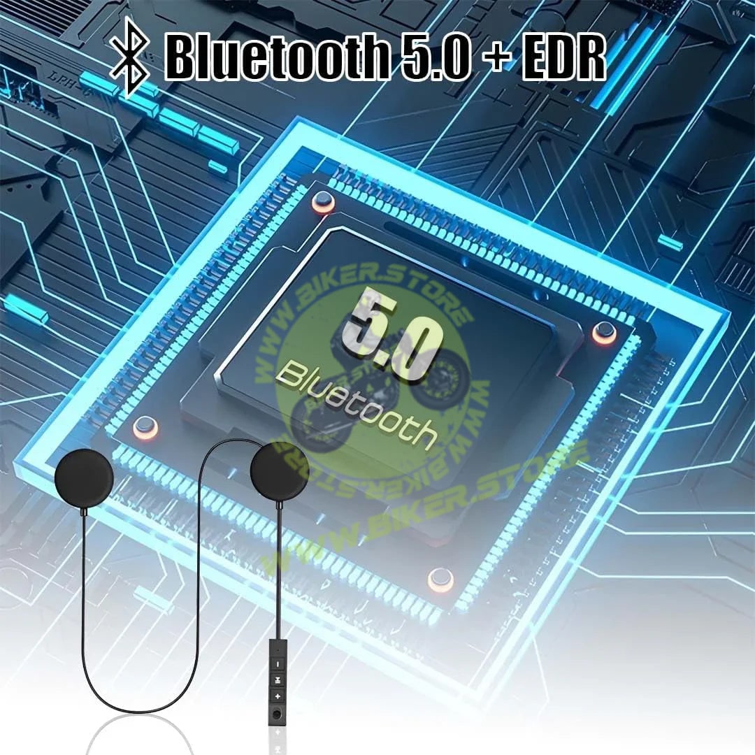 MOTO GENIUS BT11 Wireless Bluetooth Helmet Headset, Rechargeable Intercom with Mic, Hands-Free Calling, Music Control & 5-Hour Playtime - Biker.Store - www.biker.store