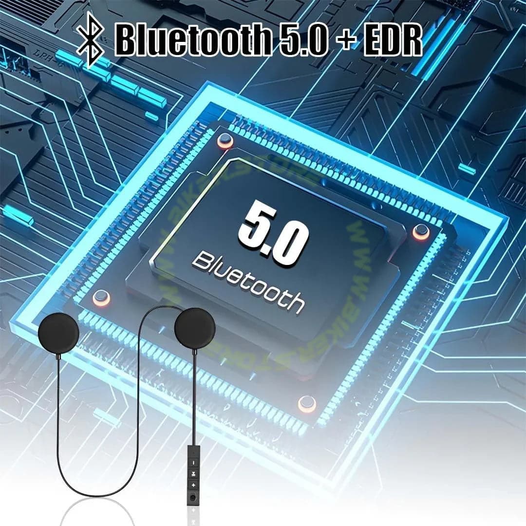 MOTO GENIUS BT11 Wireless Bluetooth Helmet Headset, Rechargeable Intercom with Mic, Hands-Free Calling, Music Control & 5-Hour Playtime - Biker.Store - www.biker.store