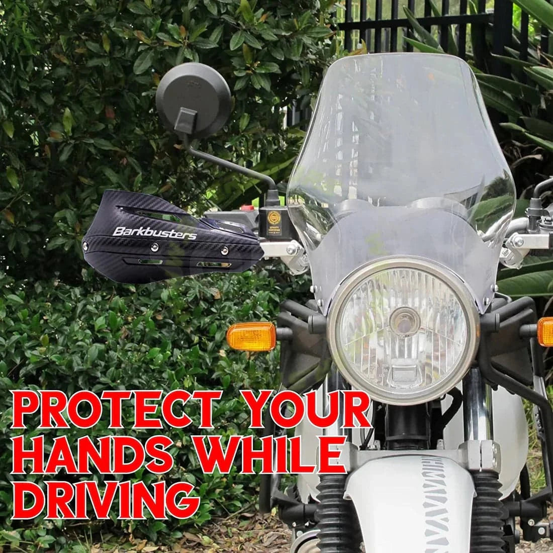 Bark Buster Metal HandGuard (Black) - HAND PROTECTOR for Universal Fit Motorcycles - Biker.Store - www.biker.store
