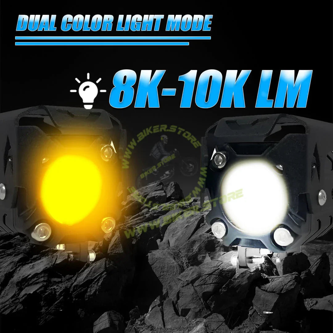 Moto Genius JX-9X-190 WITHOUT HARNESS Single LED Auxiliary Fog Light for Motorcycles & Cars — Universal Fit - Biker.Store - www.biker.store