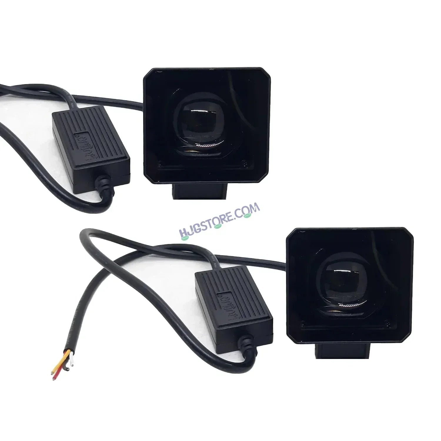LIU HJG Original 200W Camera Lens Fog LED Square Laser HJG Fog Light with Red Devil Lens 200W Red/White (Low and High Beam) MEGA DRIVE Fog Light For Bike/Car/Thar/Jeep/SUV/Universal ( Cool White ) - Pack of 2 - Biker.Store - www.biker.store