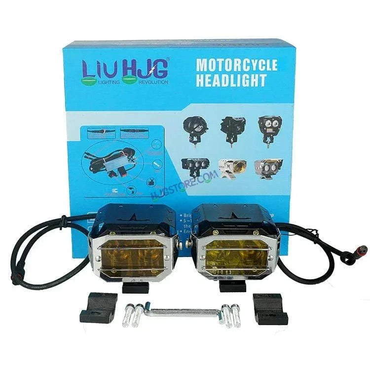 HJG Transformer Foglight 120W Foglight Foglamp White Yellow with Yellow Glass HJG Transformer Foglight HJG Car Accessories Led Headlights Mini Driving Lights Led Fog Lights For Motorcycle Lights, Set of 2 - Biker.Store - www.biker.store