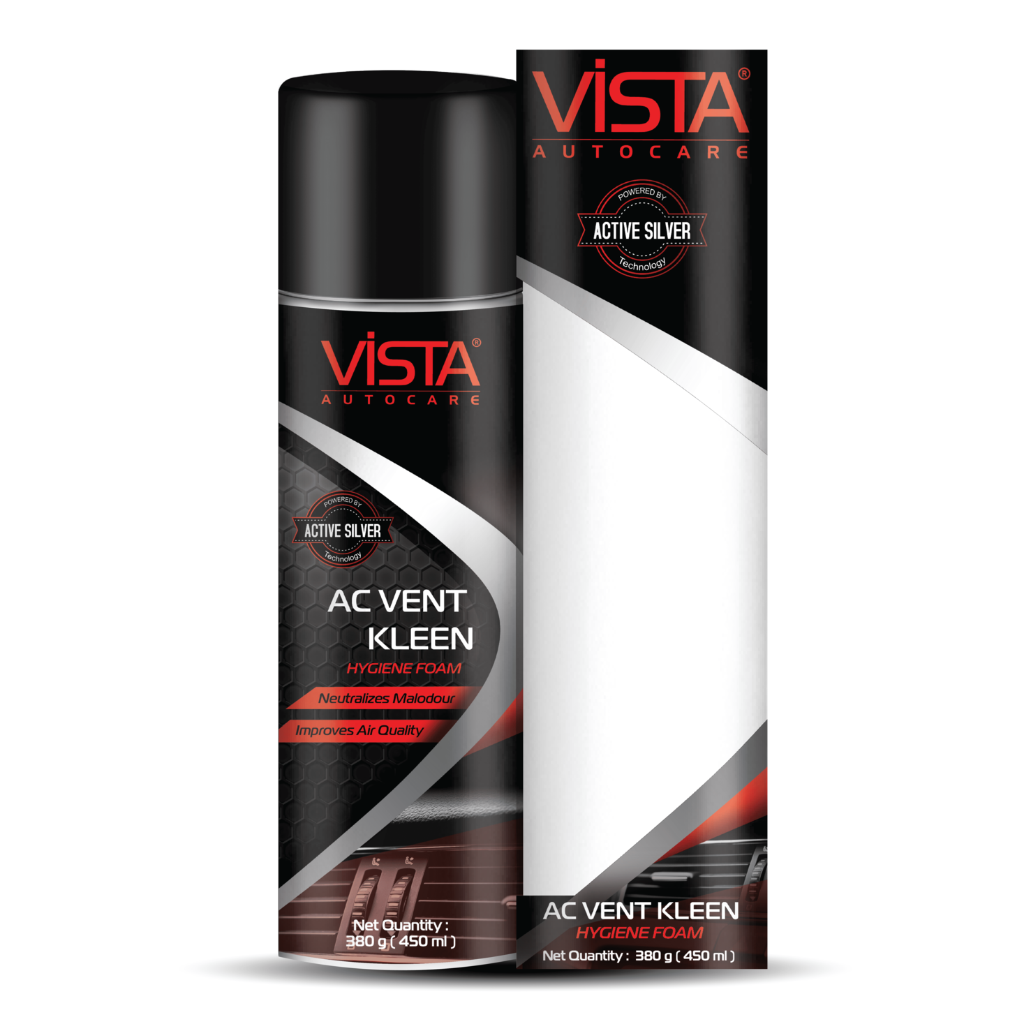 Vista AC Vent Kleen - 380g | Hygiene Foam Spray with Extension Tube - Biker.Store - www.biker.store