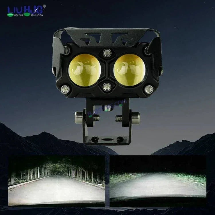 HJG Future Eyes 2 Lens 60W 2 Lens MEGA DRIVE Fog Light For Bike/Car/Thar/Jeep ( Cool White, 30W each * 2 = 60W Total ) - Pack of 2 Future Eyes 2 Lens - Biker.Store - www.biker.store