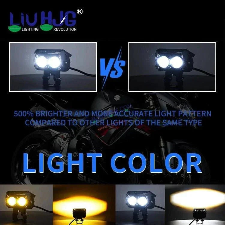 HJG Future Eyes 2 Lens 60W 2 Lens MEGA DRIVE Fog Light For Bike/Car/Thar/Jeep ( Cool White, 30W each * 2 = 60W Total ) - Pack of 2 Future Eyes 2 Lens - Biker.Store - www.biker.store