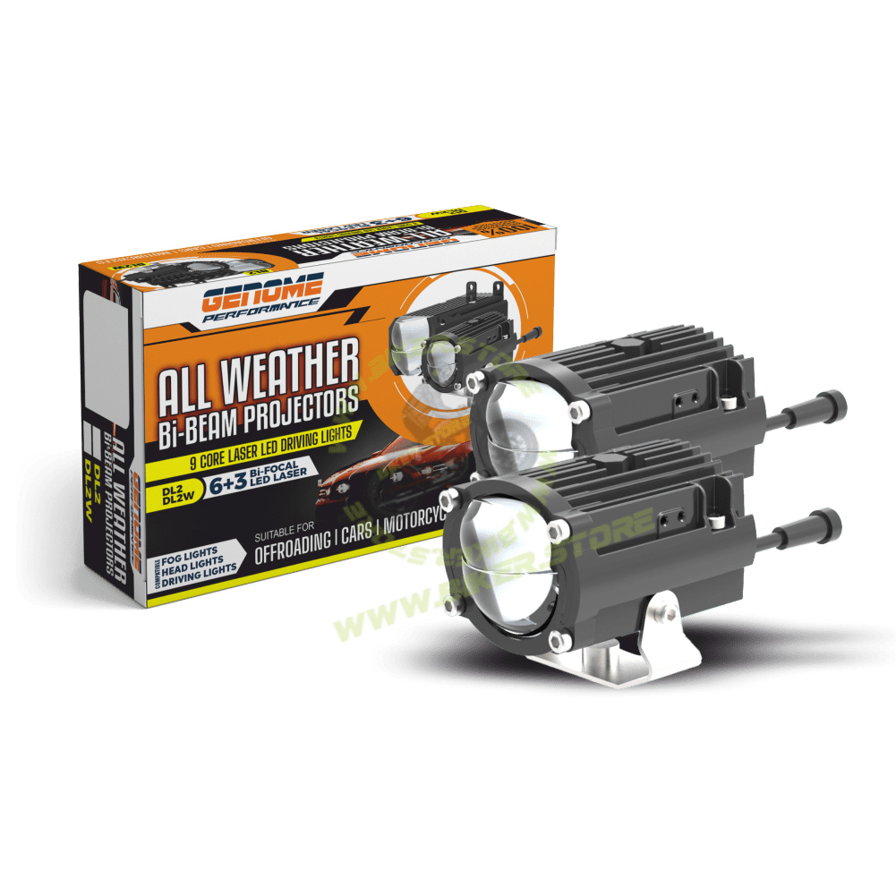 Genome 1.8″ Bi-LED All Weather Projectors (100W,800Ft+ Driving Lights) - Biker.Store - www.biker.store