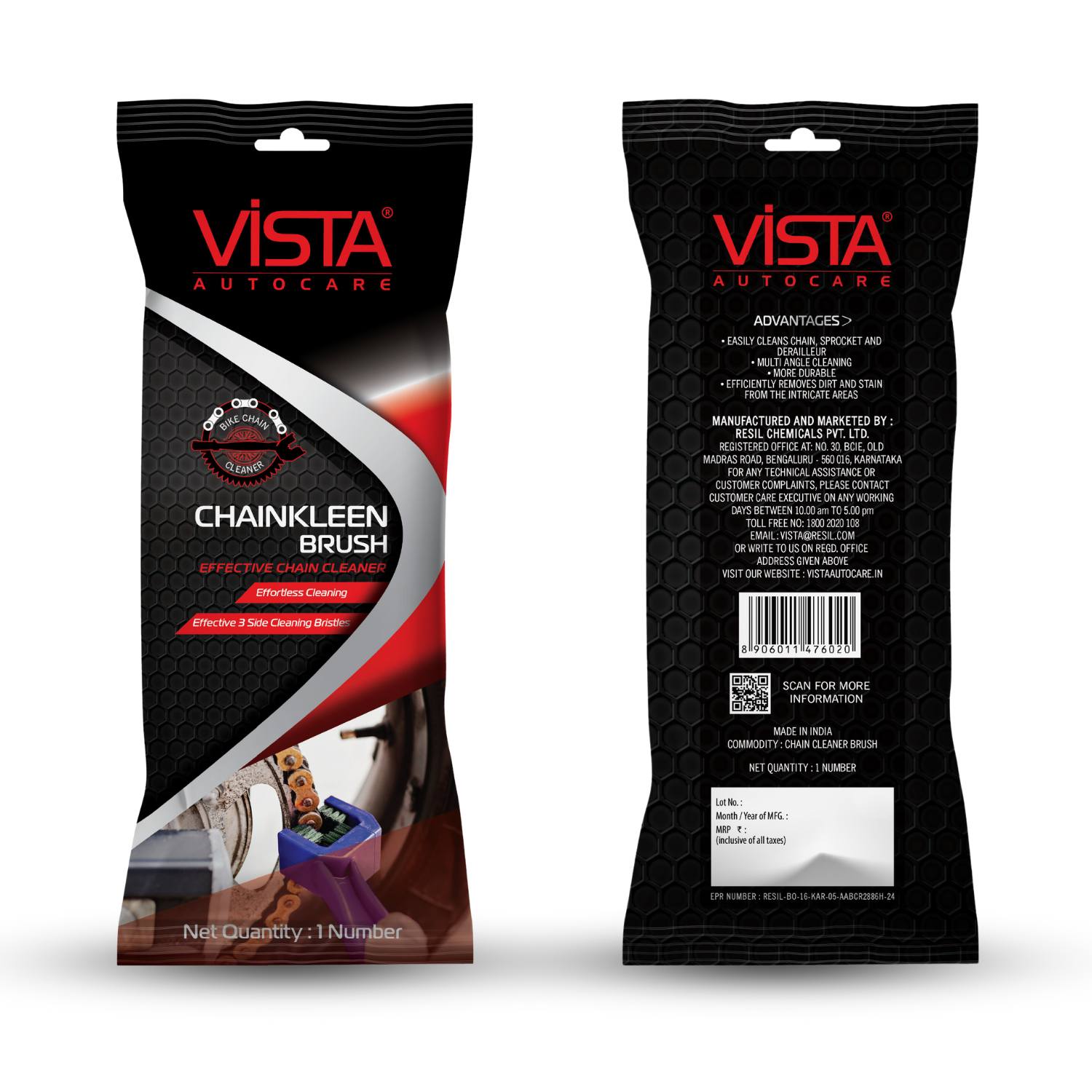 Vista Chain Kleen Brush | Multi Angle Cleaning | For Bike and Bicycles - Biker.Store - www.biker.store