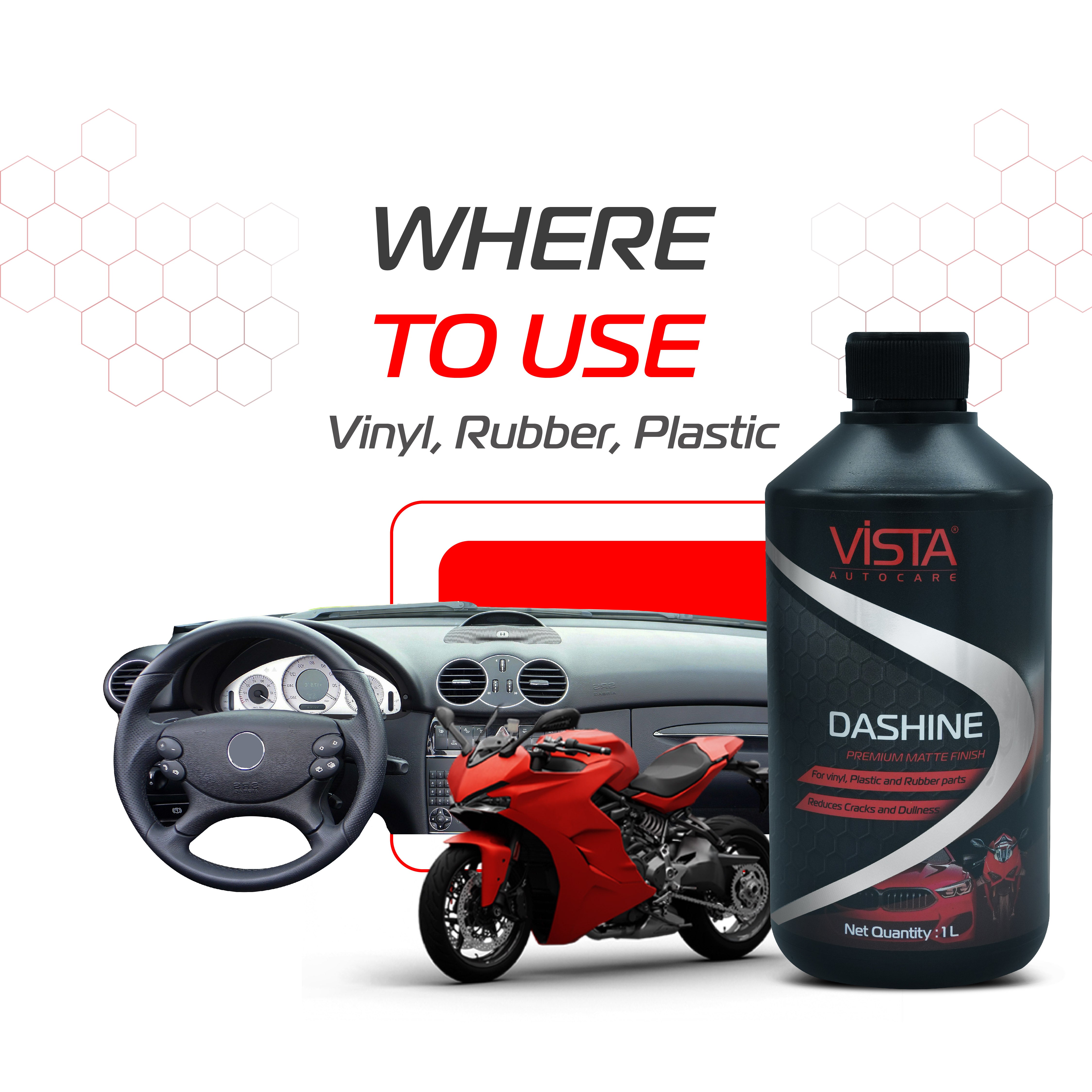 Vista Dashine 1 L Non-Greasy Dashboard Polish - Biker.Store - www.biker.store