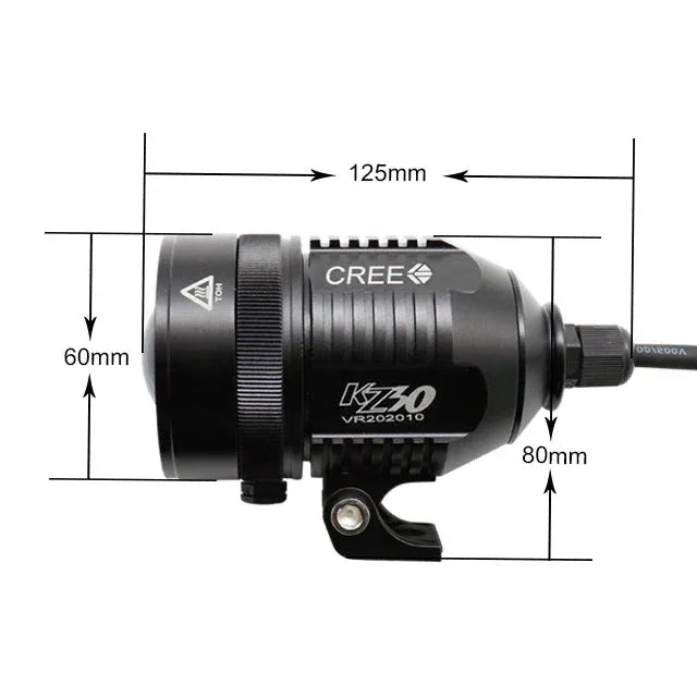 KZ30 60W Foglight Auxiliary Light Led Spotlight Head Light For Motorcycle( 60W)(12-80V DC) - Biker.Store - www.biker.store