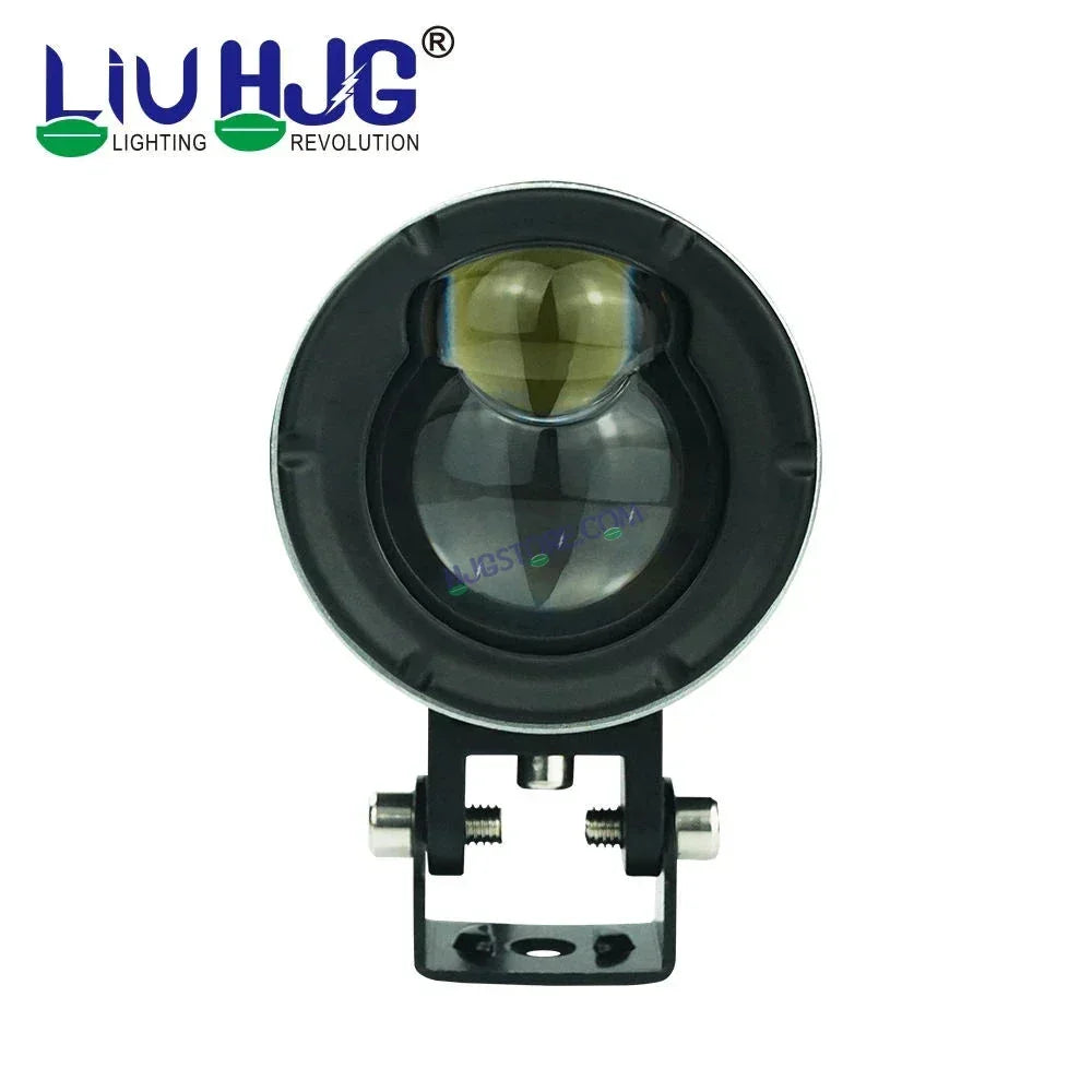 HJG 124 Fog Dual Lens 120W Foglight New Model with Power Adaptor Foglight Ultra Wide Dual Intensity LED Driving Fog Lights White/Yellow (2*60W = 120W Total) Universal For All Cars & Bikes - Biker.Store - www.biker.store