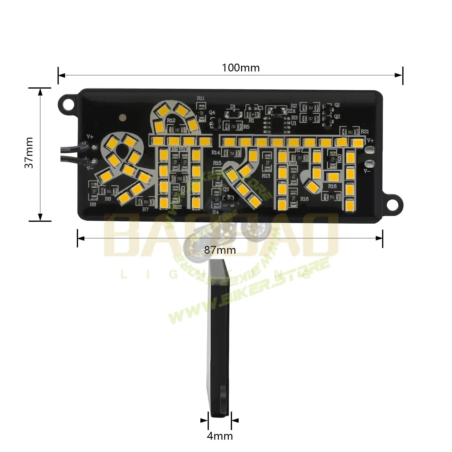 BOSS Patch Light DC12V - 24V Car/Bike/Truck Universal LED Patch Light Traffic Signs LED Arrow Light Signal Board Boss Arrow Sign LED Light for Truck Car - Biker.Store - www.biker.store