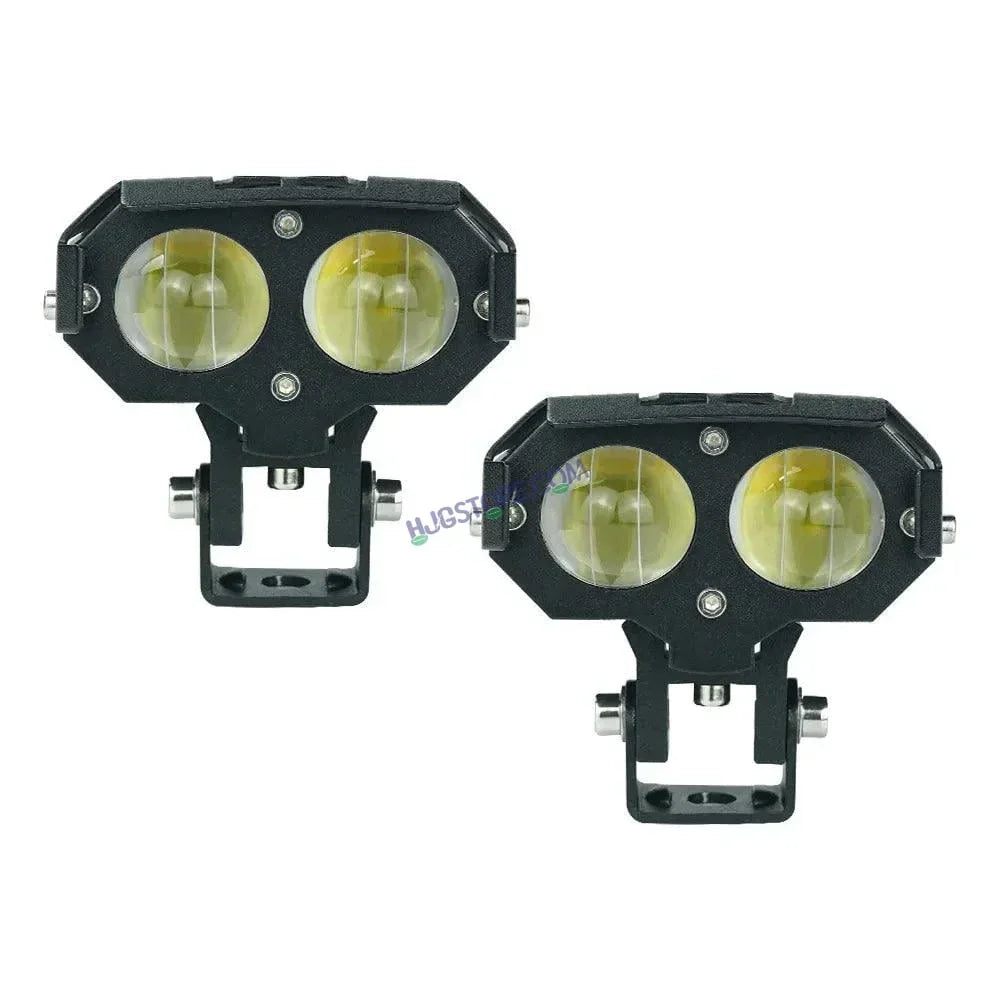 HJG 1193-1 120W Dual Color Mini Led Motorcycle Fog Light HJG Foglight HJG Foglamp Head Light Headlight Led Auxiliary Spot Led Lights for Motorcycle, Car, SUV - Biker.Store - www.biker.store