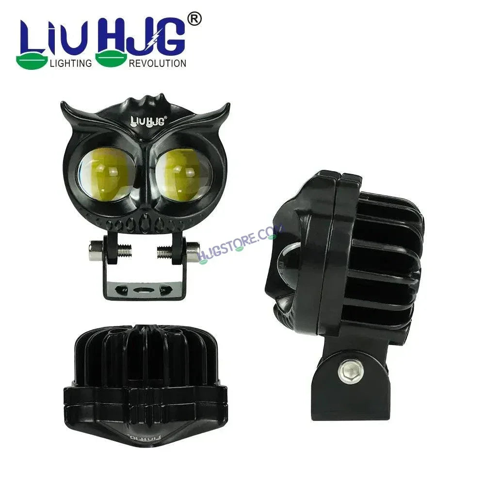 HJG Owl Foglight dual color motorcycle headlight 20w led headlight for Off-road truck, Bikes, Car, SUV - Biker.Store - www.biker.store
