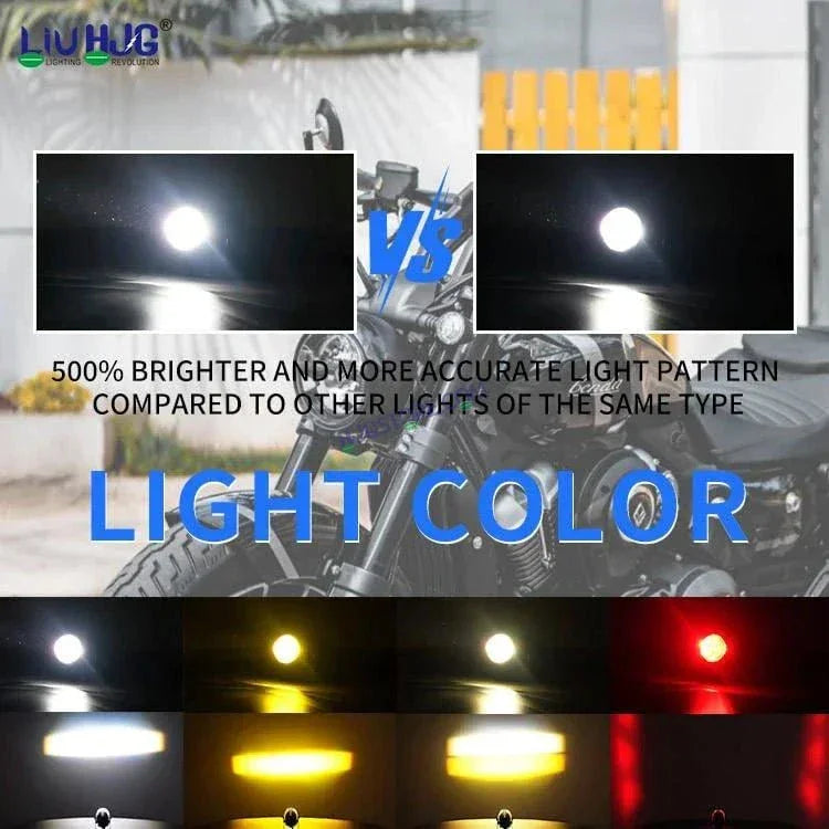 HJG Car Motorcycle Truck Off Road 40w Spot Fog Lights Driving Spotlight Amber Led Pod Light 3 Inch Strip Led Work Light, Pack of 1 - Biker.Store - www.biker.store