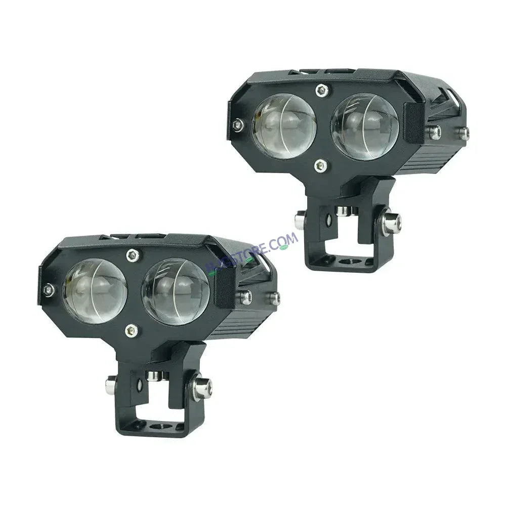 HJG 1193-1 120W Dual Color Mini Led Motorcycle Fog Light HJG Foglight HJG Foglamp Head Light Headlight Led Auxiliary Spot Led Lights for Motorcycle, Car, SUV - Biker.Store - www.biker.store