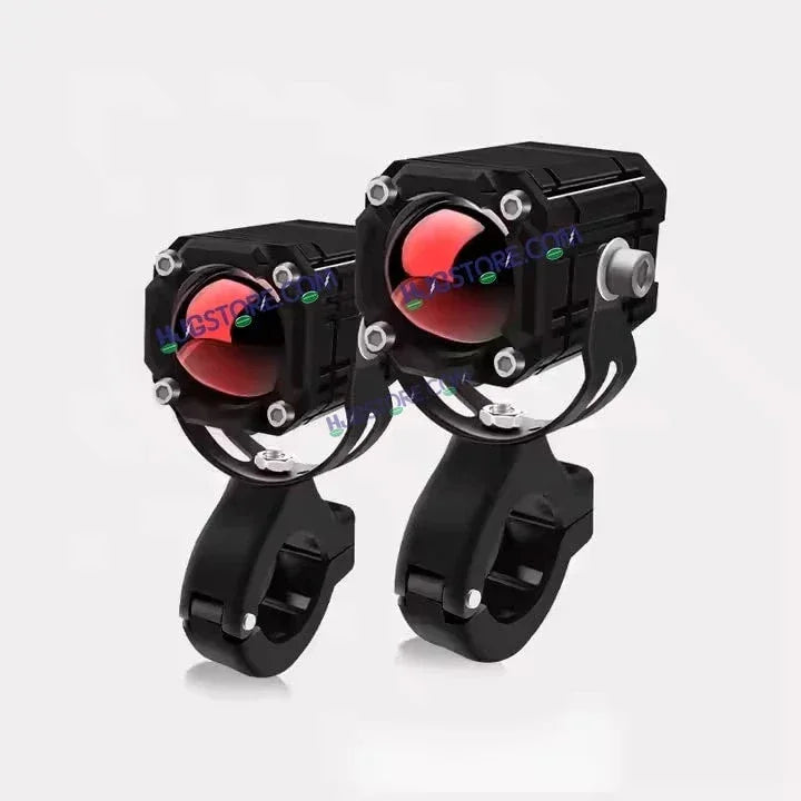 HJG CO-2 30W plus 30W Mini Drive V4 Version 4 60W (30 * 2) Future 1 LED Mini Drive Light Red Devil Eye Light Co2 Multiple Connecting Red Yellow White Color With Wiring Harness Kit - Biker.Store - www.biker.store