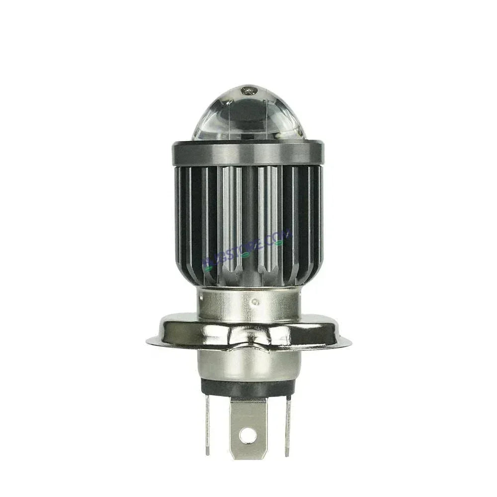 HJG H4 Lens White Yellow LED Headlight Bulb H4 For All Motorcycles (Low and High Beam Bulbs (White) White Yellow 40W Lens) - Type H4 - Biker.Store - www.biker.store