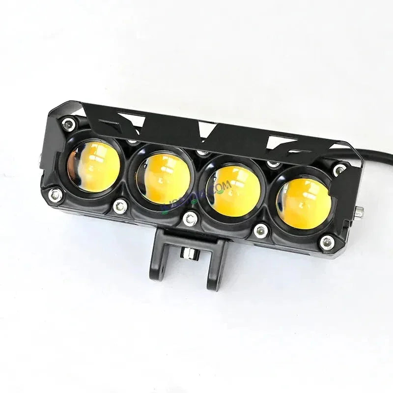HJG LIU HJG Future Eyes 4 Lens Heavy with Remote Wiring Harness Kit 120W 4 Lens MEGA DRIVE Fog Light For Bike/Car/Thar/Jeep ( Cool White, 60W each * 2 = 120W Total ) - Pack of 2 HJG Future Eyes 4 Lens with Remote Wiring Harness Kit - Biker.Store - www.biker.store