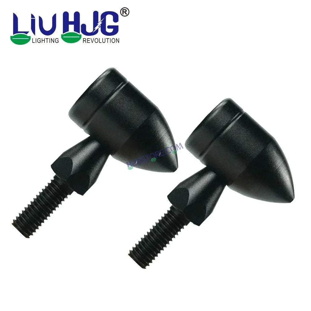 HJG Bullet Shape Turn Signal Lights Indicator Universal for All Bikes Models Turn Signal Lights Motorcycle, Pack of 2pc - Biker.Store - www.biker.store