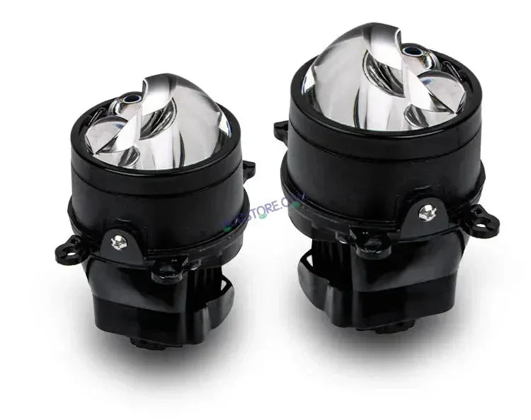 HJG 3 Inch Bi LED Car Projector 140W H8/H9/H11/H16 Foglight with Laser Spot and Wide Spread Red DRL/White/Yellow/Warm White Light 140W Foglight Ultra Wide Dual Intensity LED Driving Fog Lights 3000K/4300K/6500K Universal For All Cars & Bikes H8/H9/H11/H16 - Biker.Store - www.biker.store