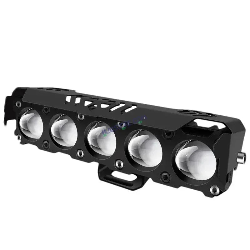 HJG Future Eyes 5 Lens HJG 5 Lens Without Fan NEW MEGA DRIVE Fog Light For Bike/Car/Thar/Jeep ( Cool White/Yellow/Warm White/Flash/Red DRL ) - Pack of 2 Future Eyes 5 Lens with Red DRL HJG - Biker.Store - www.biker.store