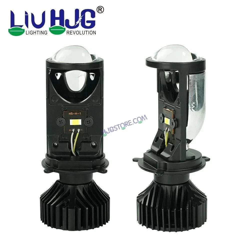HJG Y6 Projector Lens Set of 2 H4 LED Bulb 100W Car HJG Y6 Projector Light Lamp H4 LED Mini Projector Lens with Fan for Bike Bulb 7000LM Conversion Kit Hi/Lo Beam Headlight 12V/24V for Motorcycle, Set of 2, Car, White Hi/Lo - Biker.Store - www.biker.store