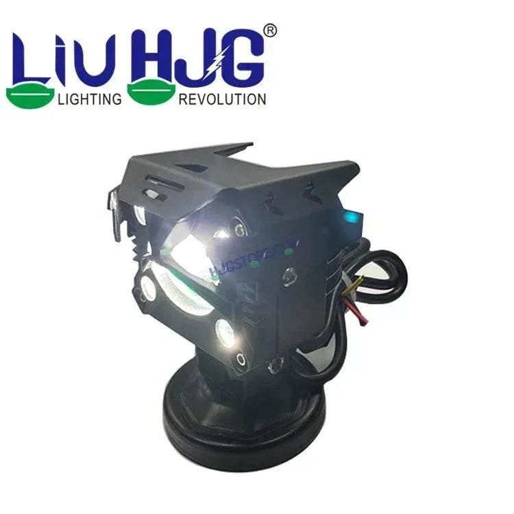 HJG P24 Lens Foglight NEW MEGA DRIVE Fog Light For Bike/Car/Thar/Jeep ( Cool White, 60W each * 2 = 120W Total ) - Pack of 2 P24 HJG Foglight with Multi DRL - Biker.Store - www.biker.store