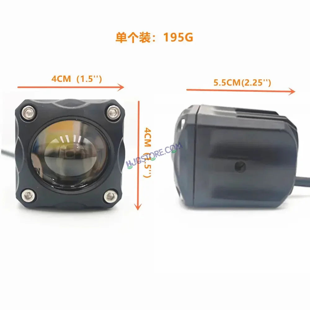 HJG 120W Tri Color Lemon Green Foglight HJG Original Lime Green Mini Drive V6 Red DRL White Yellow Mini Drive Red Devil Eye, Lemon Green Light, White, Yellow Color With Canbus Wiring HJG Lemon Green Tri Color Fog light 120W, 4 Colours, 120W - Biker.Store - www.biker.store