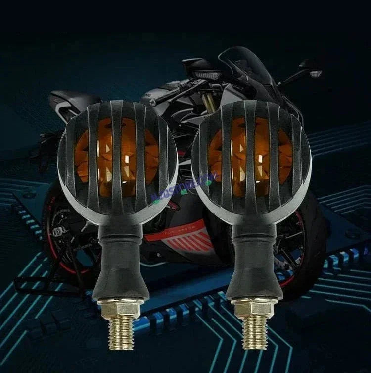 HJG Indicator Round Waterproof Flexible Blinker Bright LED Indicators Universal For All Bike Models Motorcycle Turn Signal Lights HJG Indicator - Biker.Store - www.biker.store