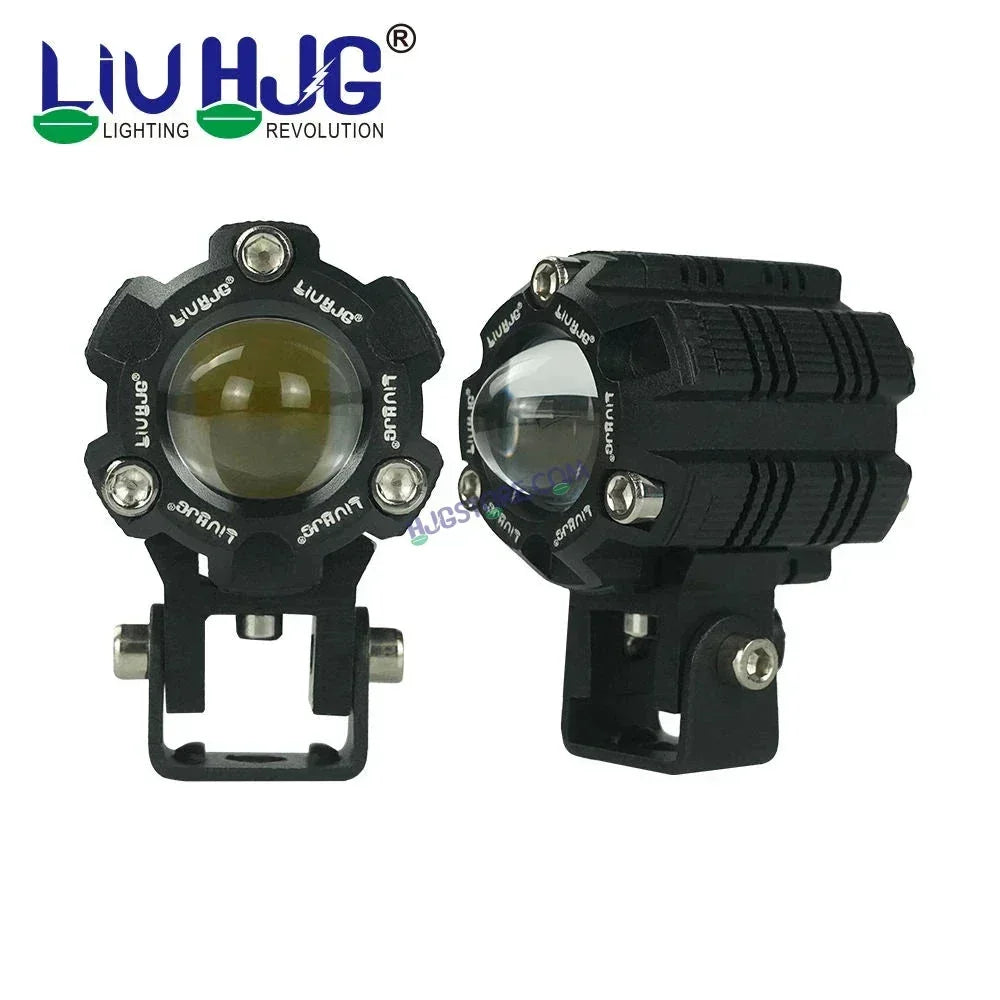 HJG Heavy Mini Drive Genuine with Canbus LED Fog Light Bulb Lamp For Cars and Motorcycles Dual Color (White & Yellow) With Cooling Fan 2Pcs with Canbus Wiring HJG Heavy Drive - Biker.Store - www.biker.store