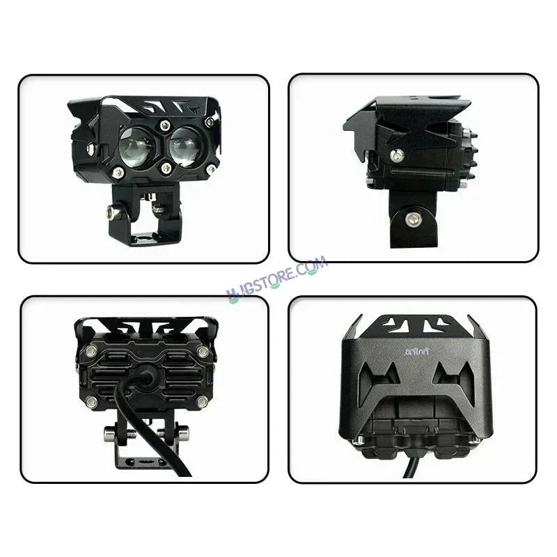 HJG Future Eyes 2 Lens with Wiring Kit Foglight 60W 2 Lens Future Eyes Fog Projector Lens 2pc Foglight White/Yellow/Flash Modes 60W Foglight LED Fog Lights White/Yellow/Flash (60W) Universal For All Cars Bikes LIU HJG Future Eyes 2 with Wiring Harness Kit - Biker.Store - www.biker.store