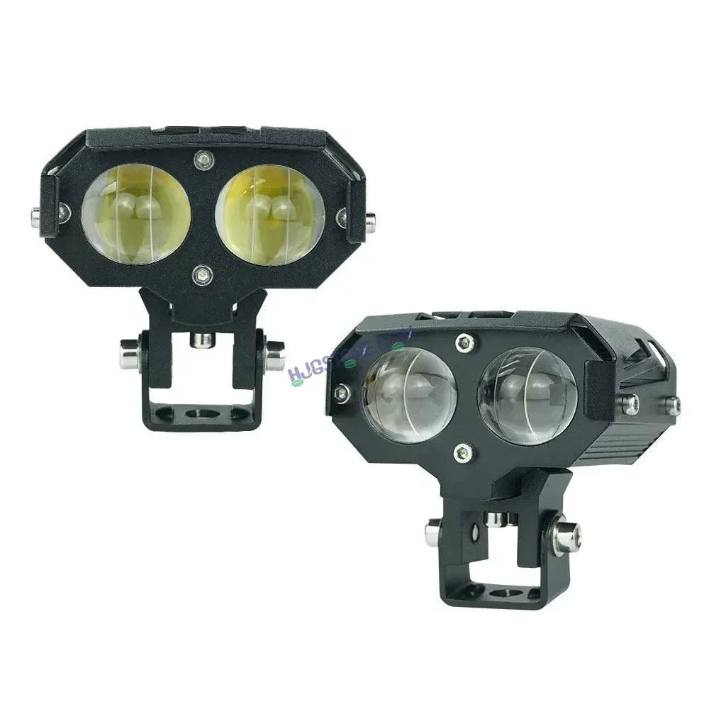 HJG 1193-1 120W Dual Color Mini Led Motorcycle Fog Light HJG Foglight HJG Foglamp Head Light Headlight Led Auxiliary Spot Led Lights for Motorcycle, Car, SUV - Biker.Store - www.biker.store
