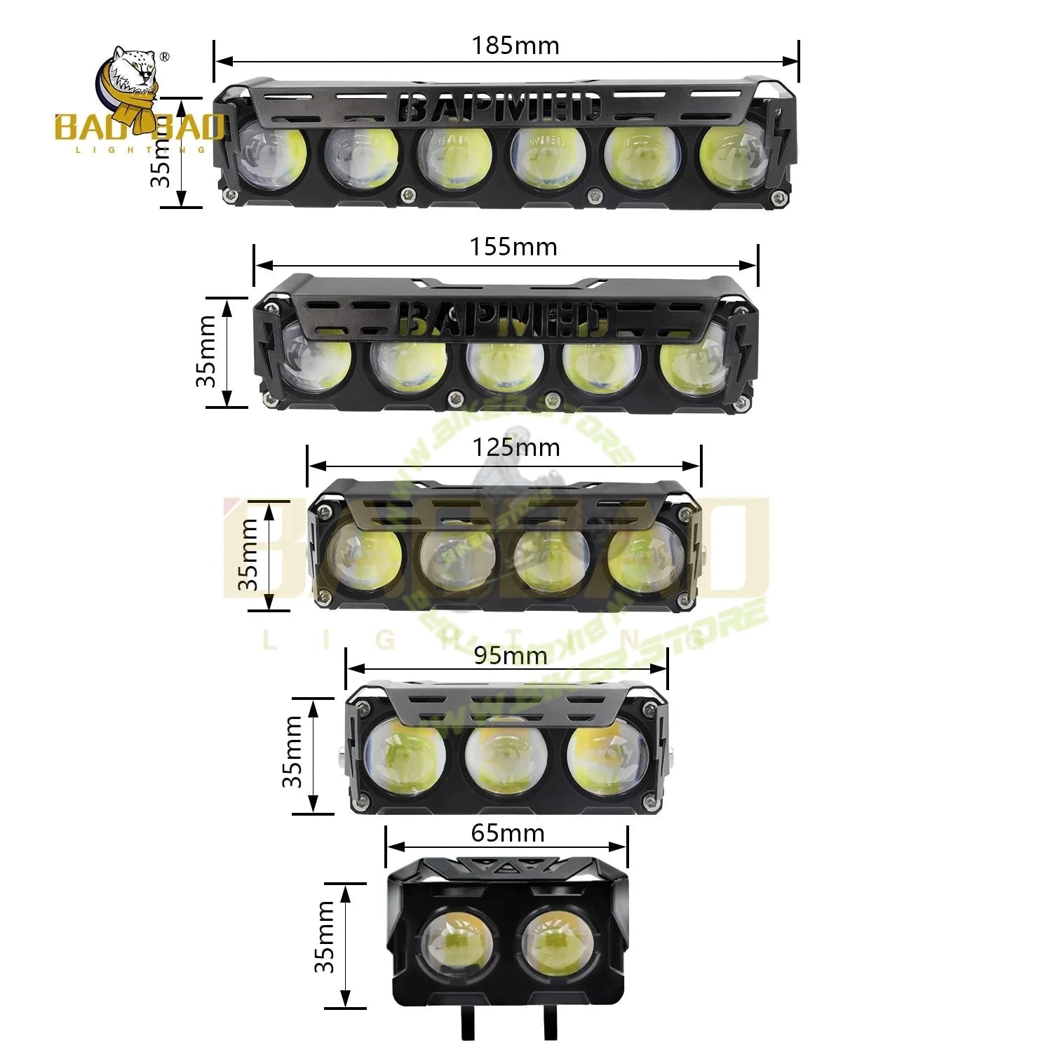 BaoBao 6 Lens Foglight 60W White/Yellow Dual Color Foglight Aluminum Mini Driving Systems White Yellow Flash Led Spotlight Fog Light Headlight Bulb for Bike Motorcycle Car - Biker.Store - www.biker.store