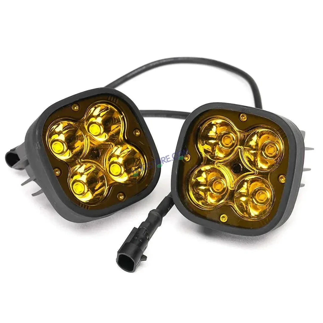 HJG 120W 4 LED CREE 60w Fog Light Auxiliary Light For All Motorcycles White With Yellow Filter Cap (Set of 2) - Biker.Store - www.biker.store