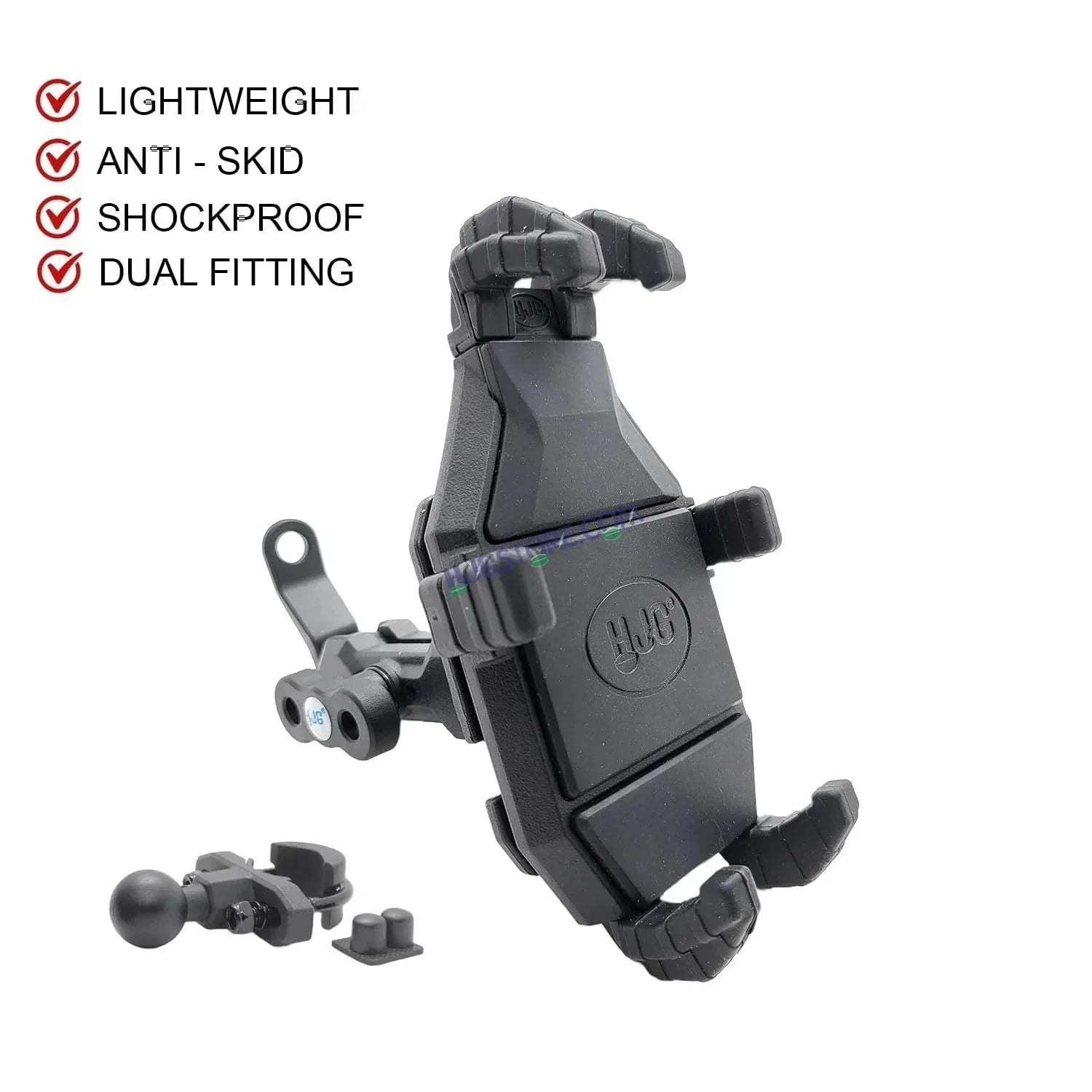 HJG Pro Spider Mobile Holder with Jaw Grip Damper Anti Vibration for Bike, Two Wheelers Universal HJG Mobile Holder Pro Spider Anti-Shake Anti-Theft Zero Vibration Shockproof Mobile Holder - Biker.Store - www.biker.store