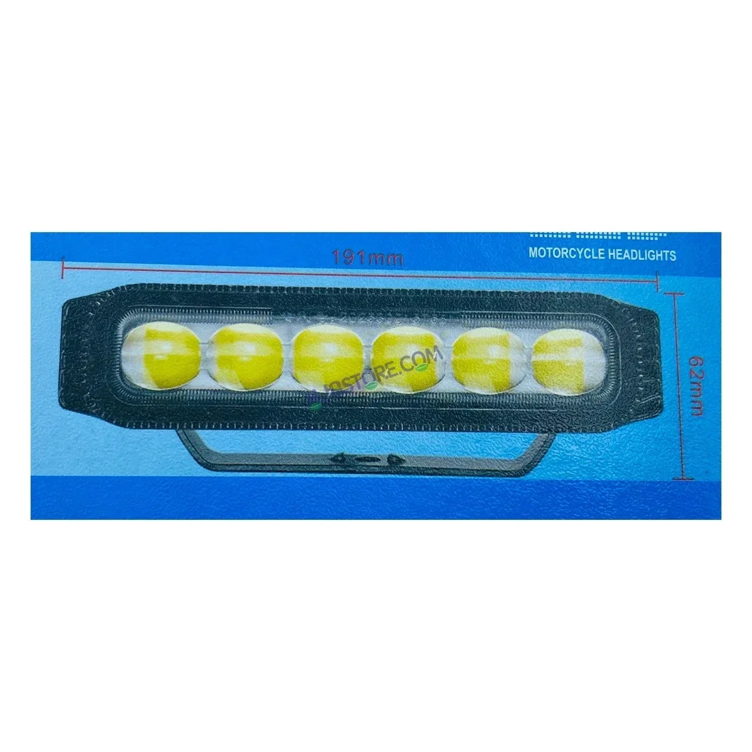 HJG New 6 LED Sleek 2pc Projector Fog Light with Adaptor 100W 20000 Lumens Fog Light 6 LED 2pc Foglight Spot Light Fog 100W White/Yellow Ultra Wide Dual Intensity LED Fog Lights 6 LED Fog (100W) Universal For All Cars & Bikes LIU HJG 6 LED Sleek 100W 2pc - Biker.Store - www.biker.store