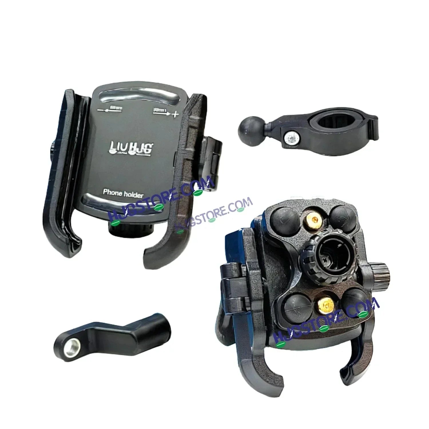 HJG Compact Pro 7578 Shockproof Mobile Holder with Jaw Grip Damper Anti Vibration for Bike, Two Wheelers Universal HJG Mobile Holder Pro Spider Anti-Shake Anti-Theft Zero Vibration Shockproof Mobile Holder 4 Vibration Proof Ball Joints LIU HJG Holder - Biker.Store - www.biker.store