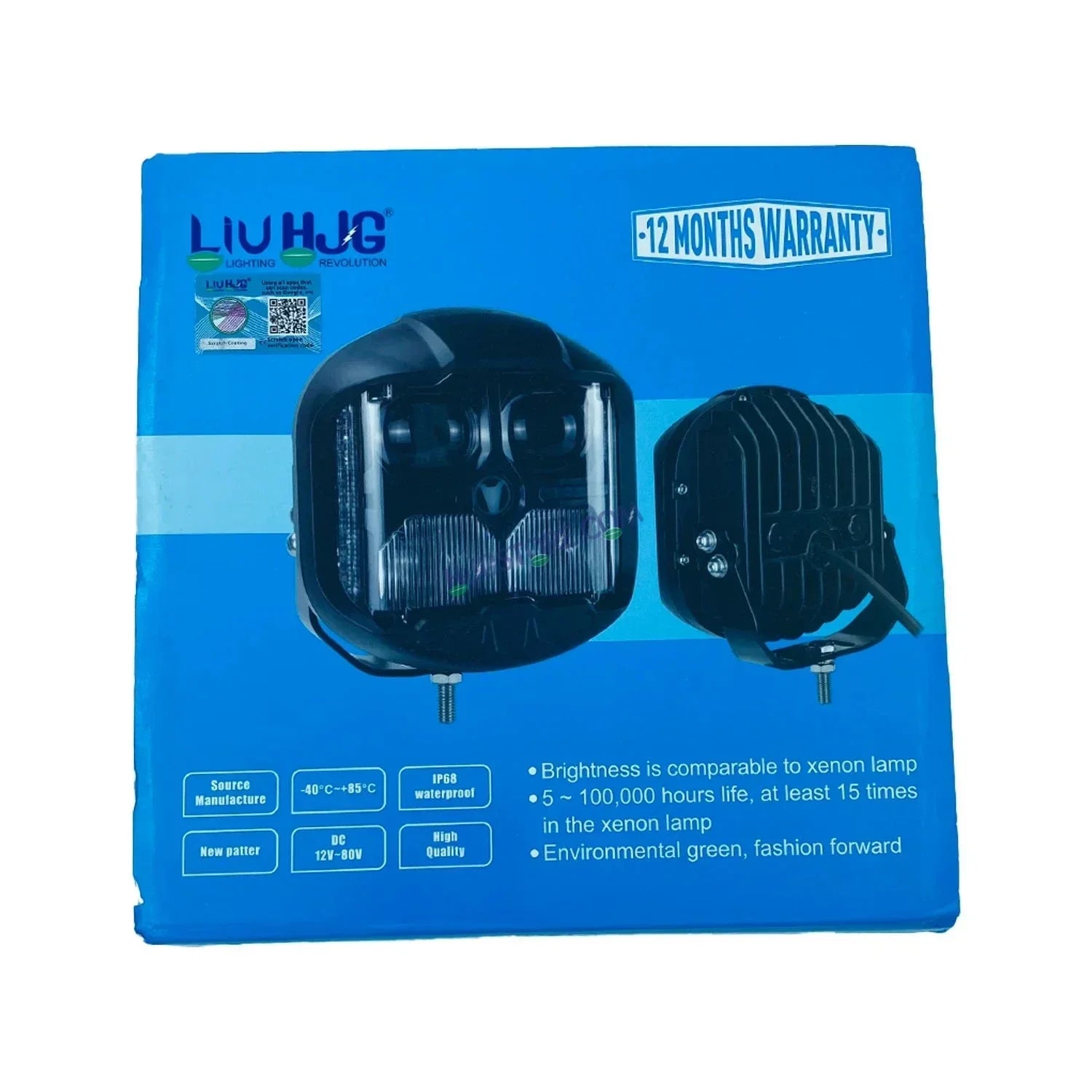 HJG Original Gods Eye GodsEye Helao 4 LED 2.0 White/Red Off Road 7 inch 120W LED Headlight Spot Light Fog Light Universal For Bike, Truck, Jeep, Thar Car Bike Led Headlights Lights Led Fog Lights For Motorcycle Car SUV Lights, Pack of 1 LIU HJG GodsEye - Biker.Store - www.biker.store