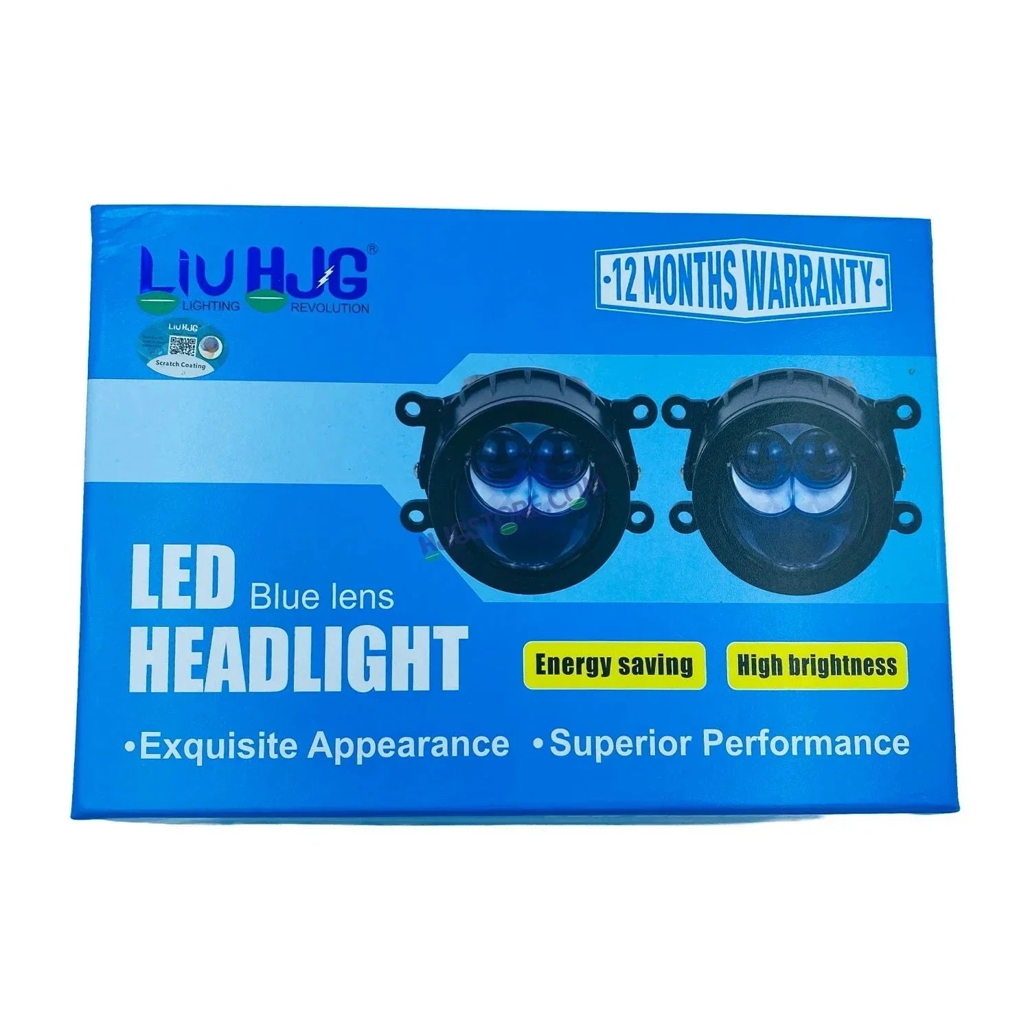 HJG 3 Inch Bi LED Car Projector 140W H8/H9/H11/H16 Foglight with Laser Spot and Wide Spread Red DRL/White/Yellow/Warm White Light 140W Foglight Ultra Wide Dual Intensity LED Driving Fog Lights 3000K/4300K/6500K Universal For All Cars & Bikes H8/H9/H11/H16 - Biker.Store - www.biker.store