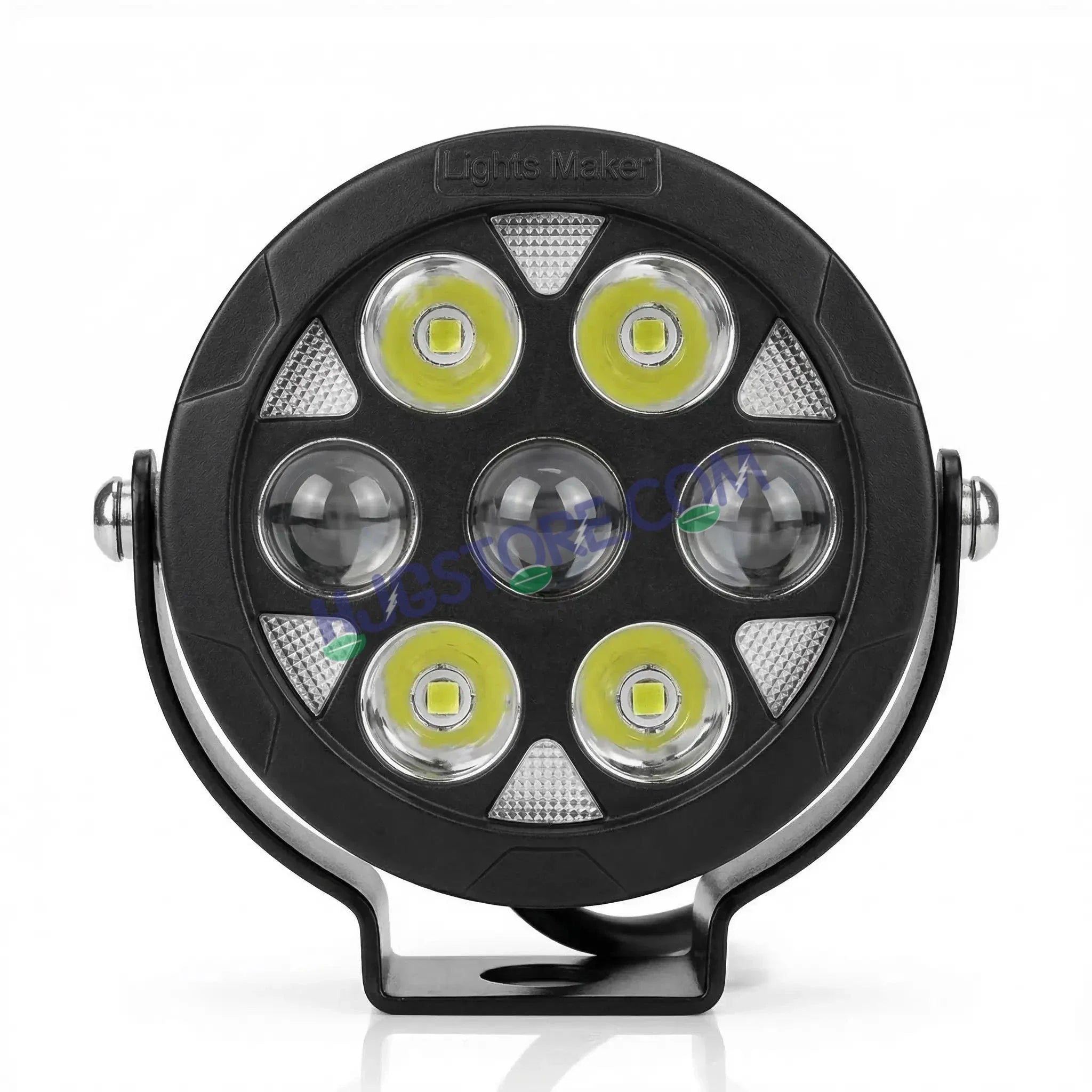 HJG New HP 111 140W 7-LED Projector Spread Spot Combo Auxiliary Fog Light Kit – Tri-Color Projector Middle 3 Lens Projector & 4 CREE LEDs with DRL & Adjustable Dimmer Control Wiring Harness, LIU HJG HP111 140W Foglight with Dimmer Controller Harness Kit - HJGstore.com