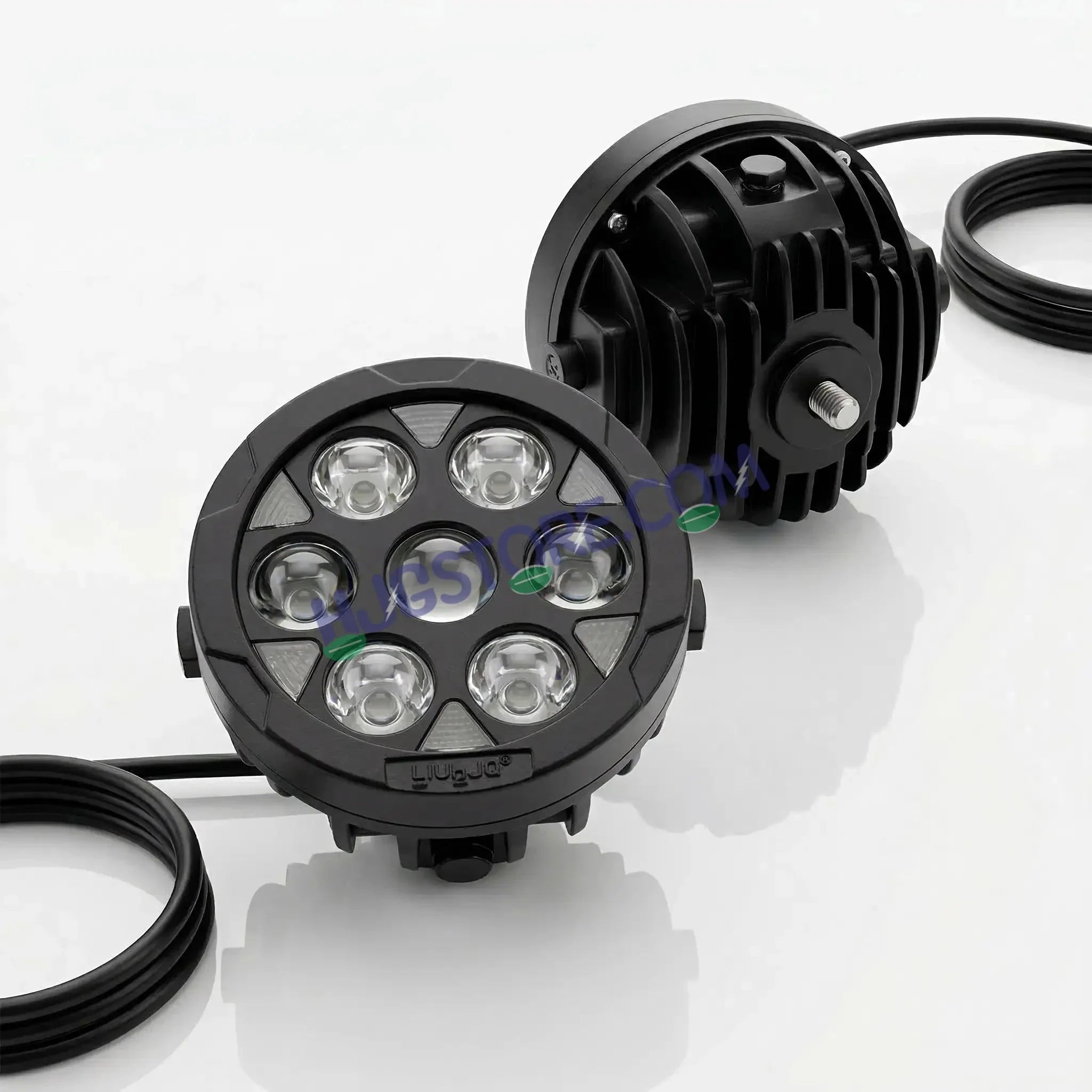 HJG New HP 111 140W 7-LED Projector Spread Spot Combo Auxiliary Fog Light Kit – Tri-Color Projector Middle 3 Lens Projector & 4 CREE LEDs with DRL & Adjustable Dimmer Control Wiring Harness, LIU HJG HP111 140W Foglight with Dimmer Controller Harness Kit - HJGstore.com