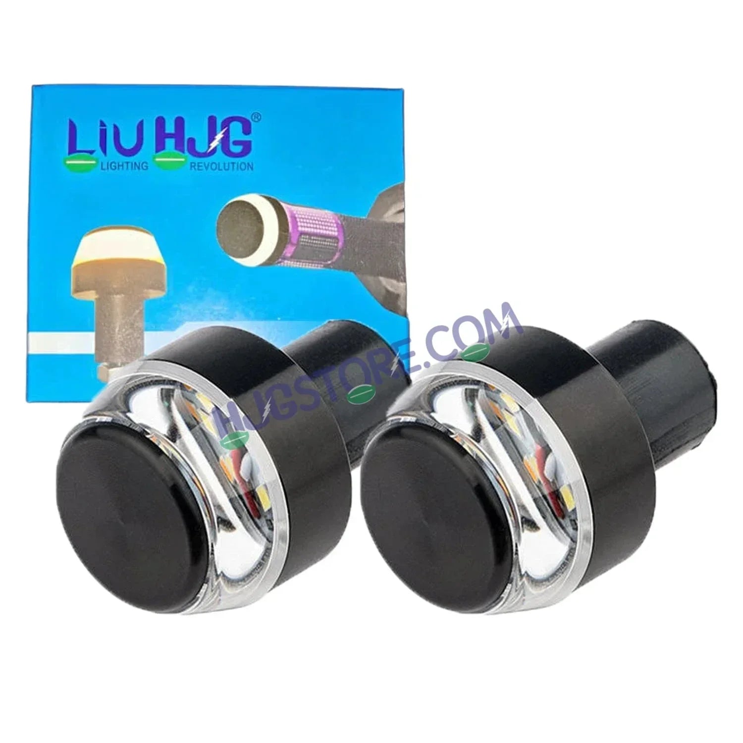 HJG Handle Light White/Yellow Motorcycle Handlebar Light White Yellow Bike Turn Signals Waterproof Flexible Blinker Bright LED Handlebar Light Universal For All Bike Models Motorcycle Handle Light LIU HJG Handle Light, Universal for All Bikes, Pack of 2 - Biker.Store - www.biker.store