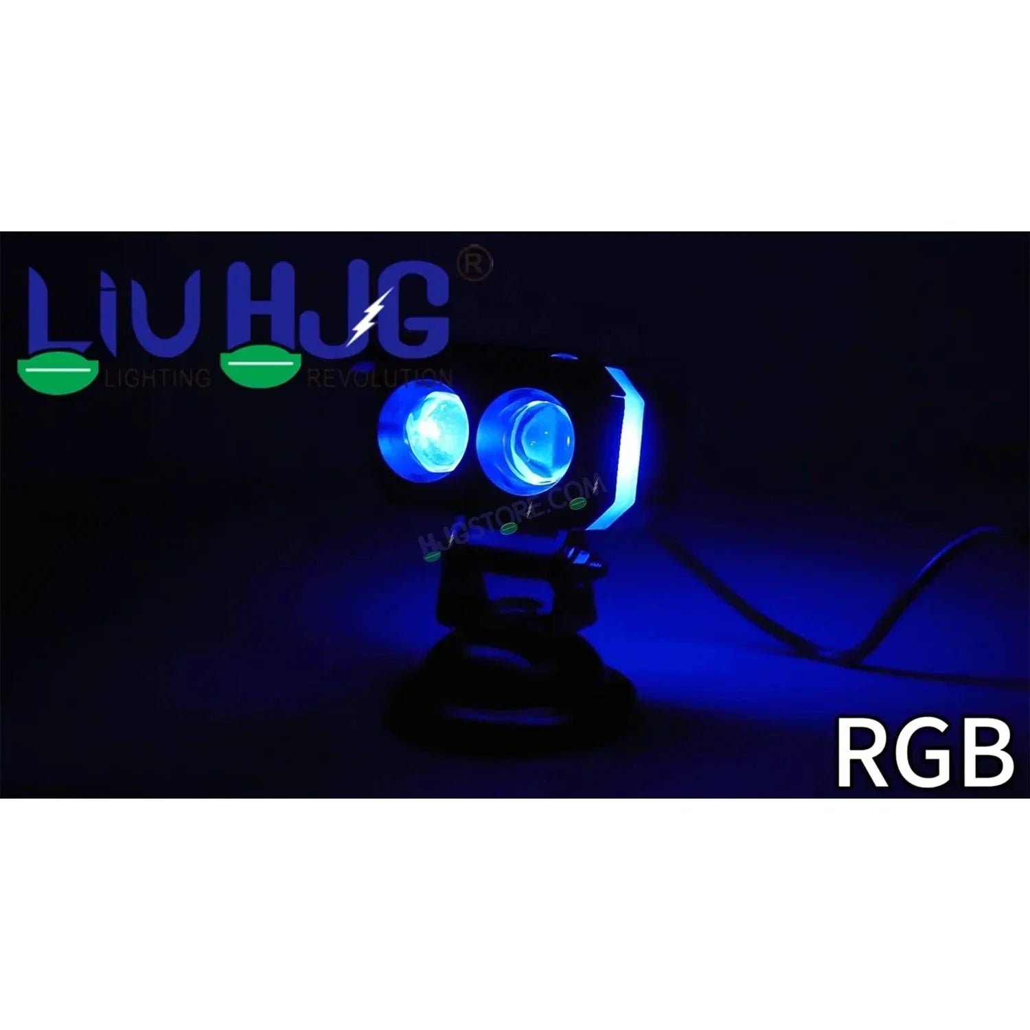 HJG M Series RGB DRL 2 Lens Projector Lens 1pc Foglight RGB DRL Modes 2 Lens LED Projector Fog Lens 25W with RGB DRL Foglight Ultra Wide Dual Intensity LED Fog Lights White/Yellow/RGB DRL Projector (25W) Universal For All Cars & Bikes LIU HJG RGB Foglight - Biker.Store - www.biker.store