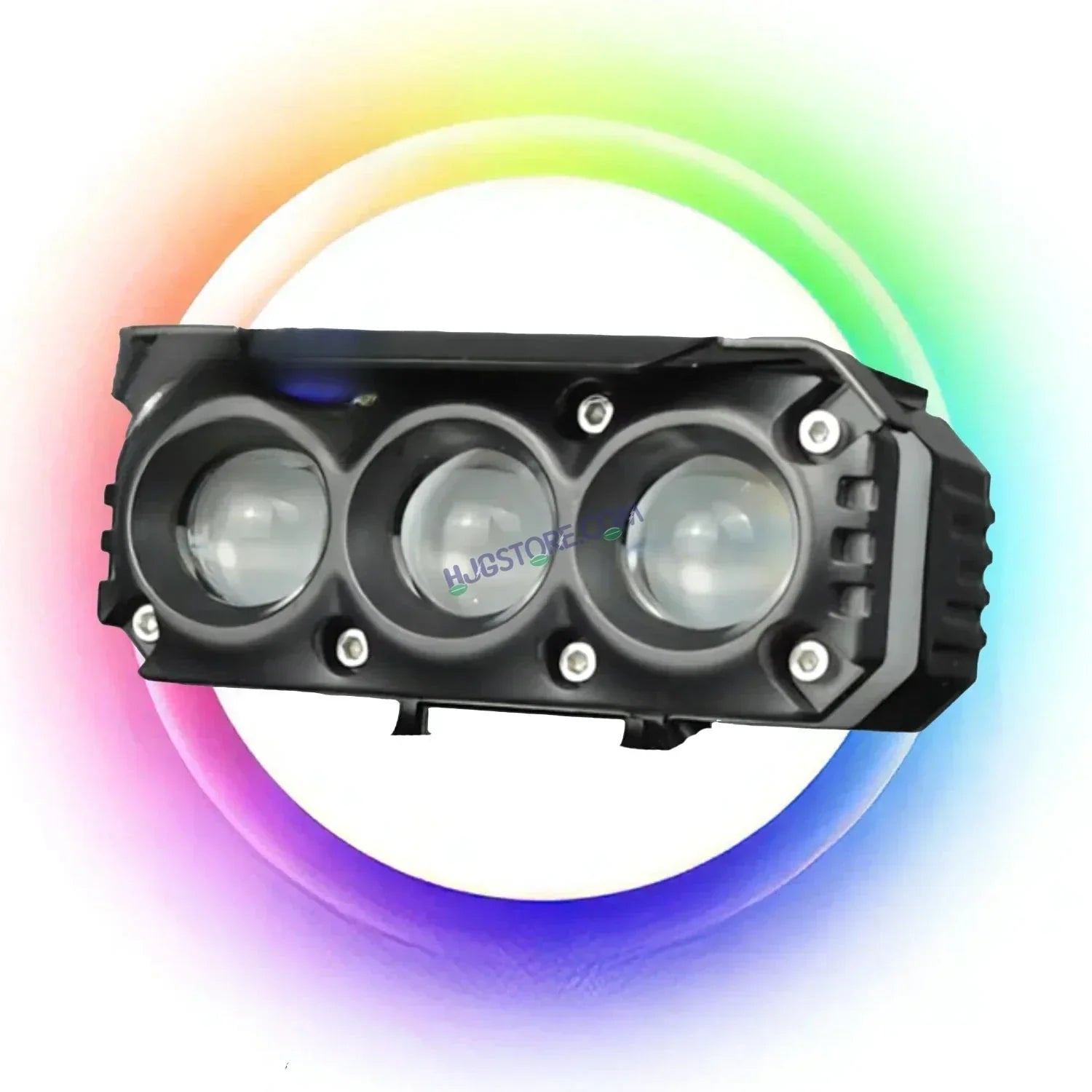 HJG M Series RGB DRL 3 Lens Projector Lens 1pc Foglight RGB DRL Modes 3 Lens LED Projector Fog Lens 25W with RGB DRL Foglight Ultra Wide Dual Intensity LED Fog Lights White/Yellow/RGB DRL Projector (25W) Universal For All Cars & Bikes LIU HJG RGB Foglight - Biker.Store - www.biker.store