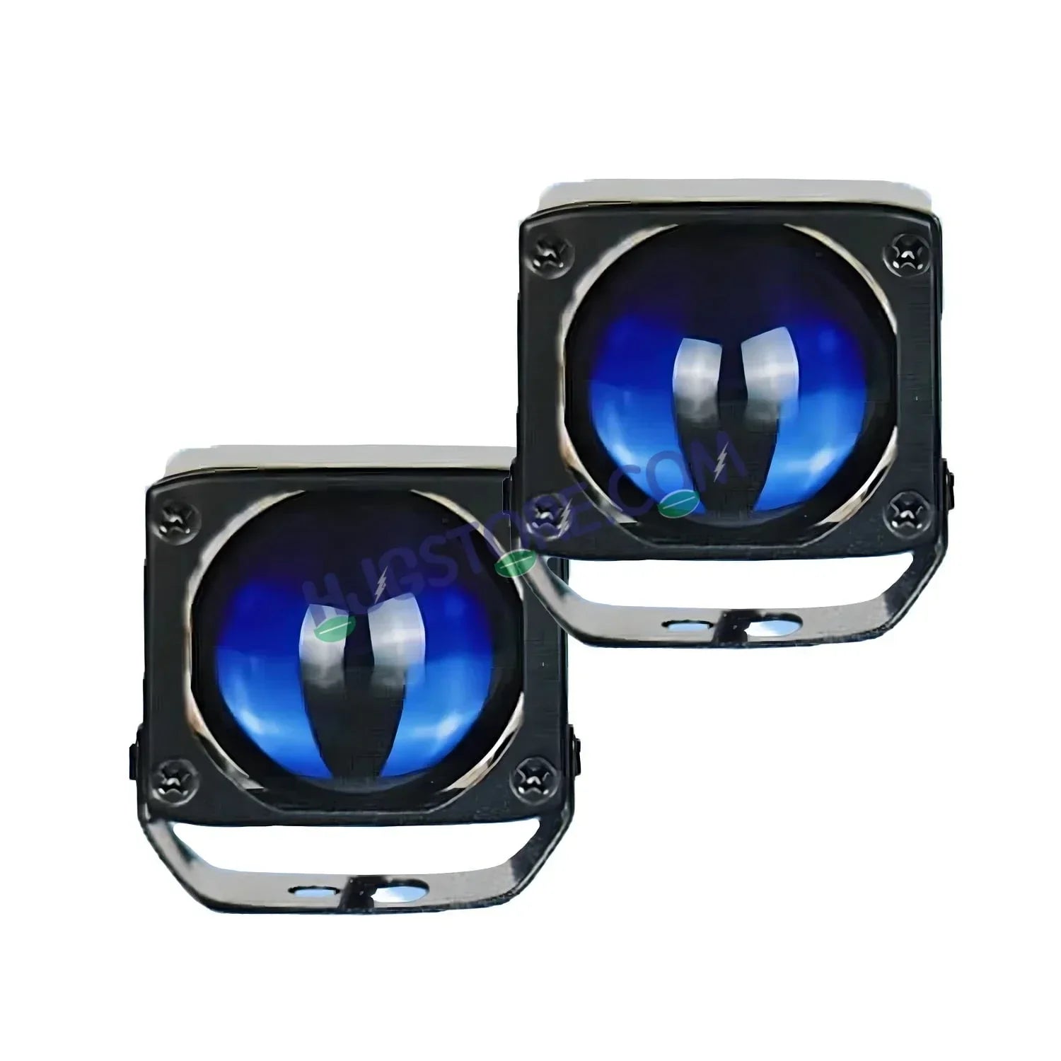 HJG Mini Laser Cannon Foglight 300 Meters Laser Focus Projector Fog Projector Lens with 300 Meters Projection Distance 80W Foglight Ultra Wide Dual Intensity LED Fog Lights White/Yellow Universal For All Cars & Bikes LIU HJG Mini Laser Cannon Foglight 2pc - Biker.Store - www.biker.store